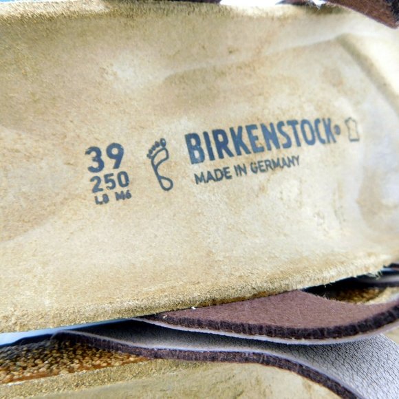 New BIRKENSTOCK Logo Buckle Brown Sandals EU39/US8 - Picture 5 of 5